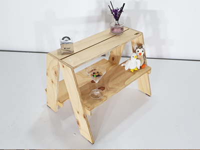 원목진열대(사다리형)_H500