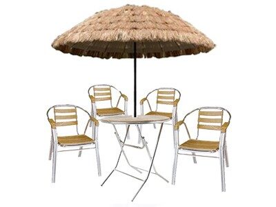 우드메탈파라솔세트_밀짚