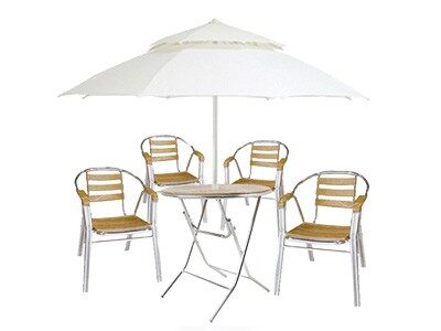 우드메탈파라솔세트_아이보리